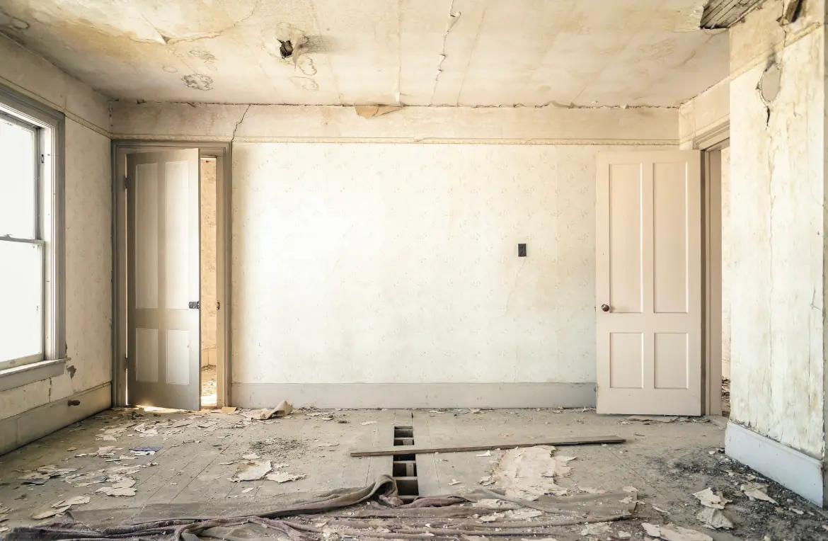 Waste disposal crew managing a cleanout project in West York